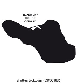 Island map of Hooge (Germany)