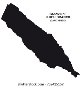 Island map of Ilheu Branco, Cape Verde