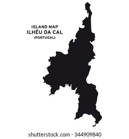 Island map of Ilheu da Cal (Portugal)