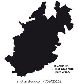 Island map of Ilheu Grande, Cape Verde