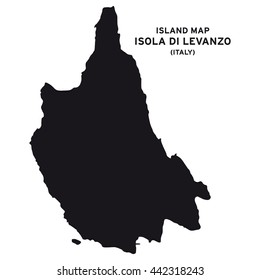 Island map of Isola di Levanzo (Italy)