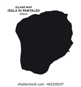 Island map of Isola di Pantaleo (Italy)
