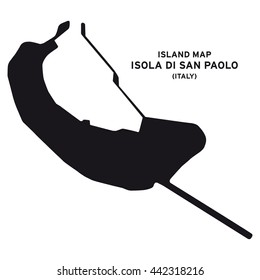 Island map of Isola di San Paolo (Italy)