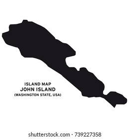 Island Map John Islandwashington State Usa Stock Vector (Royalty Free ...