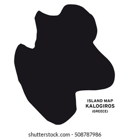 Island map of Kalogiros (Greece)