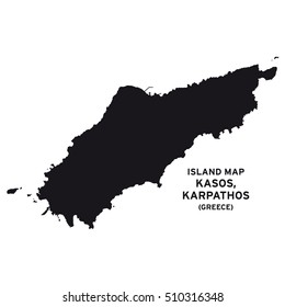 Island map of Kasos (Greece)