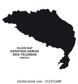 Island map of Katafigio Agrias Zois Telendos (Greece)