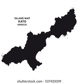 Island map of Kato (Greece)