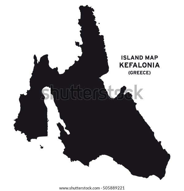 Island Map Kefalonia Greece Stock Vector (Royalty Free) 505889221 ...