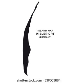 Island map of Kieler Ort (Germany)