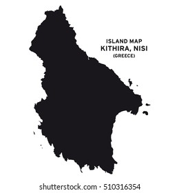Island map of Kithira (Greece)