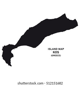 Island map of Kos (Greece)