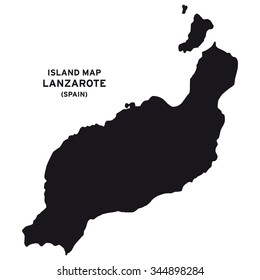 Island map of Lanzarote (Spain)
