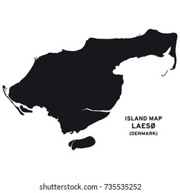 Island map of Leaso, Denmark
