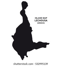 Island map of Lechousa (Greece)