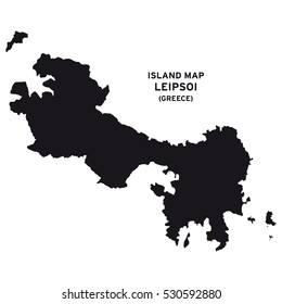 Island map of Leipsoi (Greece)