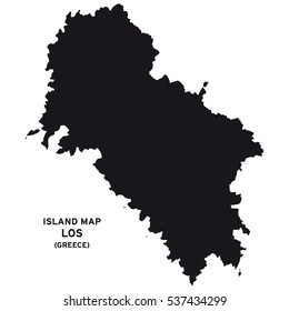 Island map of Los (Greece)