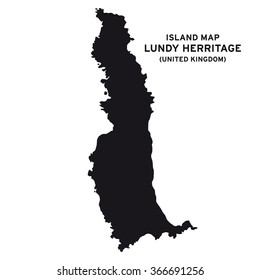 Island Map Lundy Herritage Coast United Stock Vector (Royalty Free ...