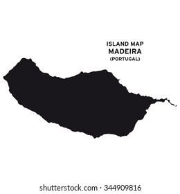 Island map of Madeira (Portugal)