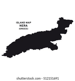 Island map of Nera (Greece)