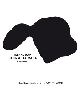 Island map of Otok Arta Mala (Croatia)