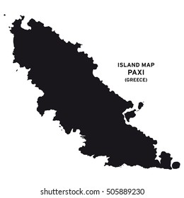 Island Map Of Paxi (Greece)