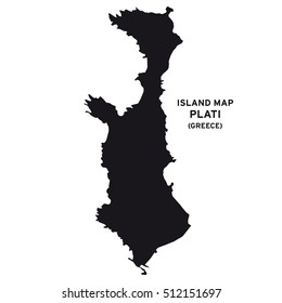 Island map of Plati (Greece)