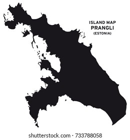Island map of Prangli, Estonia