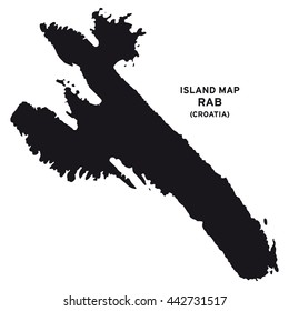 Island Map Of Rab (Croatia)