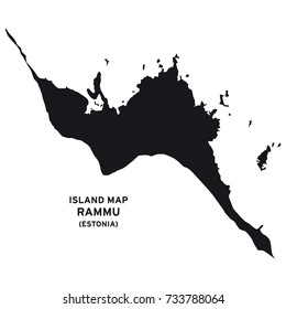 Island map of Rammu, Estonia