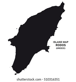 Island Map Of Rodos (Greece)