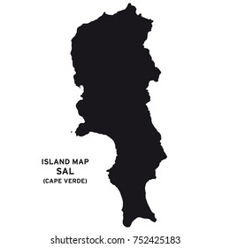 Island map of Sal, Cape Verde