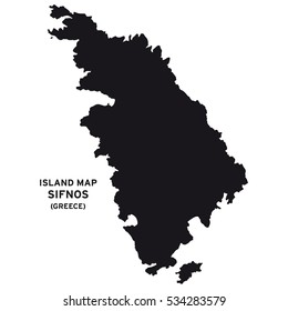 Island map of Sifnos (Greece)