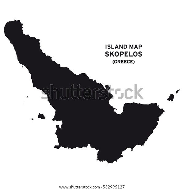 Island Map Skopelos Greece Stock Vector (Royalty Free) 532995127