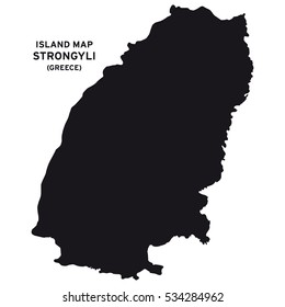 Island map of Strongyli (Greece)