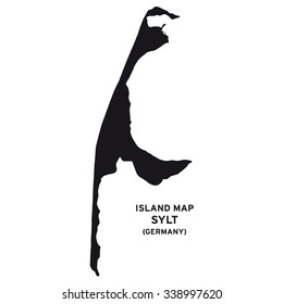 Island map of Sylt (Germany)