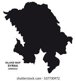 Island map of Syrna (Greece)