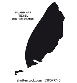 Island map of Texel (The Netherlands)