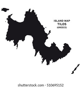 Island map of Tilos (Greece)