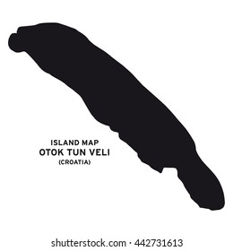 Island map of Tun Veli (Croatia)