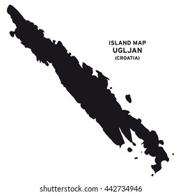 Island Map Of Ugljan (Croatia)