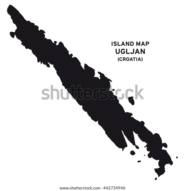 Island Map Ugljan Croatia Stock Vector (Royalty Free) 442734946 ...