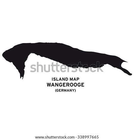 Island map of Wangerooge (Germany)