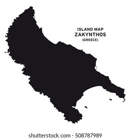 Island map of Zakynthos (Greece)