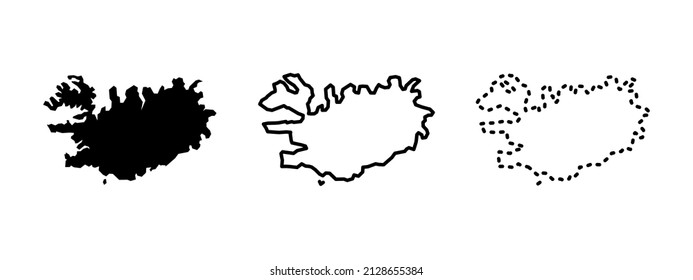 Mapas de la isla aislados en un fondo blanco