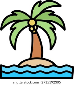 Nuevo diseño de iconos de Vector creativo de la isla