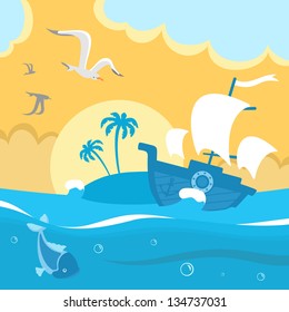 Island in the ocean