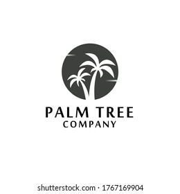 Island Ocean Beach Palm Tree Surf Vacaciones Hawaii Diseño del logotipo de viaje