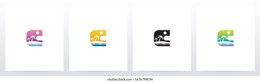  Island On Letter Logo Design C