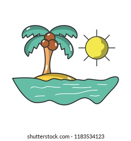Island with palm